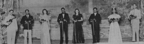 Alumnos de violín de A. Serret, enero 1939
