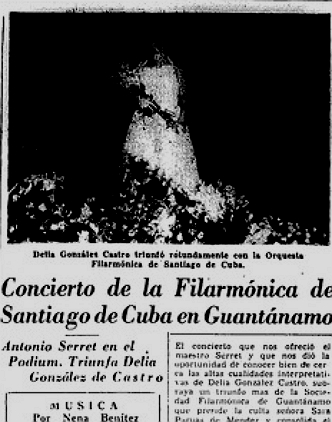 Orquesta Filarmónica de Santiago de Cuba, (concierto en Guantánamo, 1950)