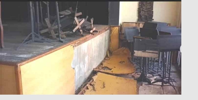 ver interior sala Dolores actual deplorable sala Dolores